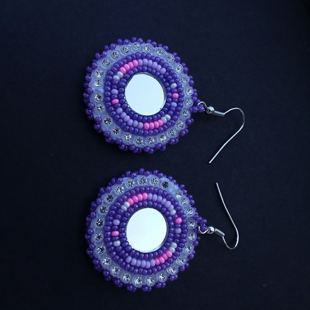 Native American Indian regalia earrings HANDMADE